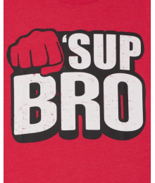 Childrens Place Red Sup Bro Graphic Tee